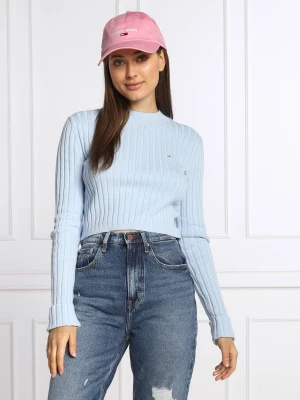 Tommy Jeans Sweter | Cropped Fit błękitny