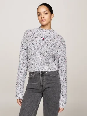 Tommy Jeans Sweter | Cropped Fit | z dodatkiem wełny