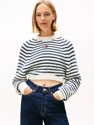Tommy Jeans Sweter | Cropped Fit | z dodatkiem wełny