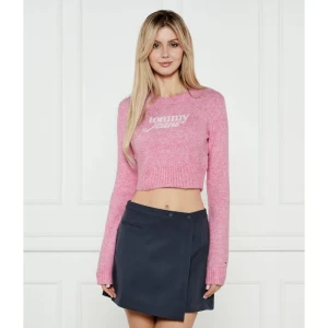 Tommy Jeans Sweter | Cropped Fit | z dodatkiem wełny