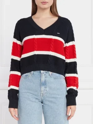 Tommy Jeans Sweter CRP STRIPE | Regular Fit