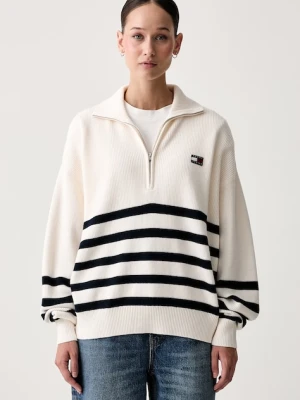 Tommy Jeans sweter damski bawełniany beżowy
