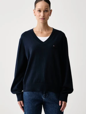 Tommy Jeans sweter damski bawełniany granatowy