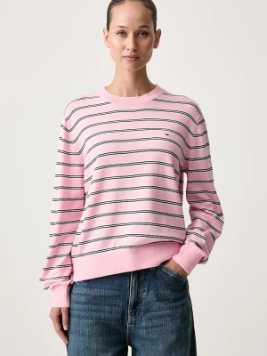 Tommy Jeans sweter damski bawełniany różowy