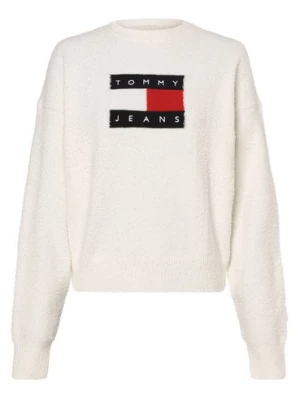 Tommy Jeans Sweter damski Kobiety biały jednolity,