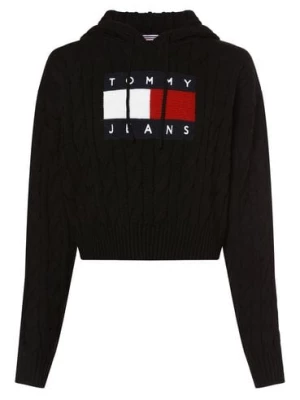 Tommy Jeans Sweter damski Kobiety Sztuczne włókno czarny jednolity,