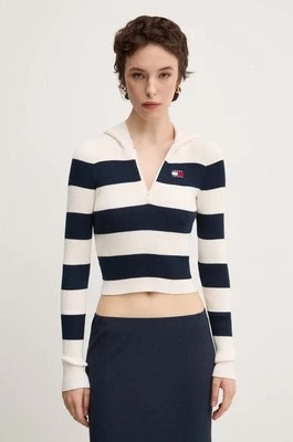 Tommy Jeans sweter damski kolor beżowy DW0DW18679