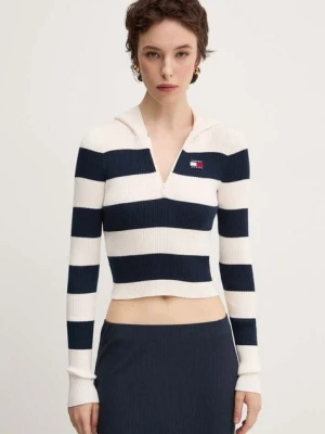 Tommy Jeans sweter damski kolor beżowy DW0DW18679