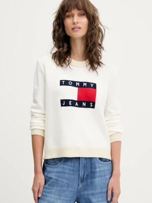 Tommy Jeans sweter damski kolor beżowy DW0DW20970