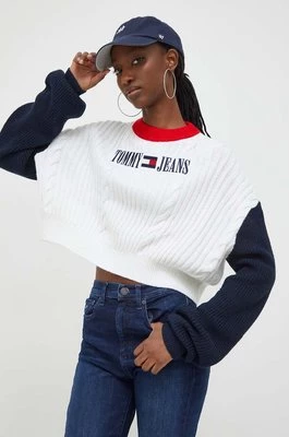 Tommy Jeans sweter damski kolor beżowy lekki