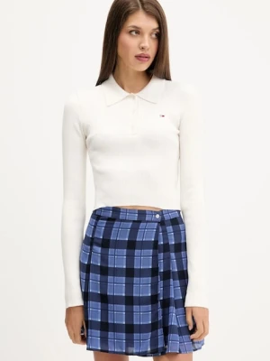 Tommy Jeans sweter damski kolor beżowy lekki DW0DW21829
