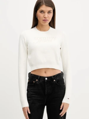 Tommy Jeans sweter damski kolor beżowy lekki DW0DW22028