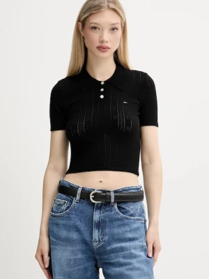 Tommy Jeans sweter damski kolor czarny lekki DW0DW20965