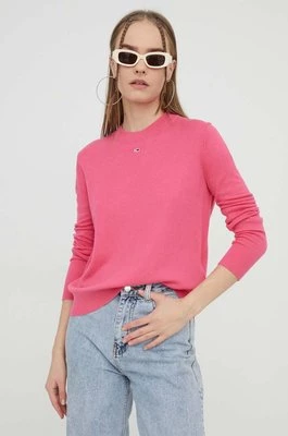 Tommy Jeans sweter damski kolor różowy lekki DW0DW17254