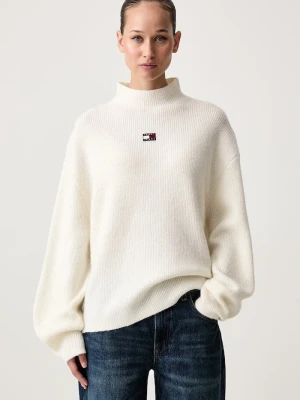 Tommy Jeans sweter damski z wełną beżowy