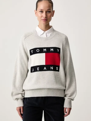 Tommy Jeans sweter damski z wełną szary