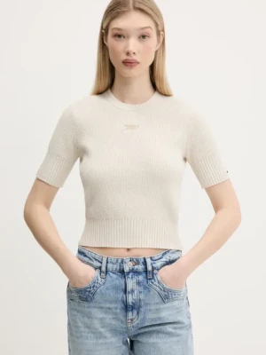 Tommy Jeans sweter damskie kolor beżowy DW0DW20380