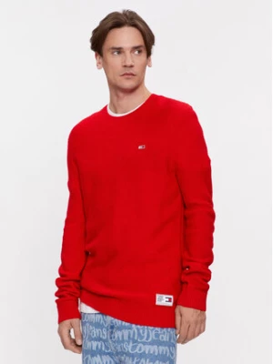 Tommy Jeans Sweter DM0DM15060 Czerwony Regular Fit