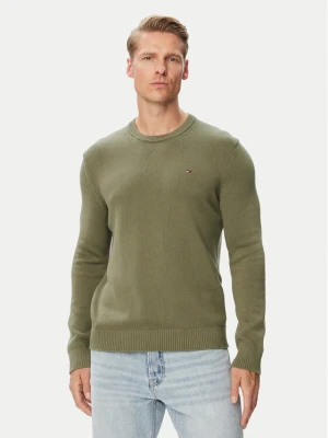 Tommy Jeans Sweter DM0DM21787 Zielony Regular Fit