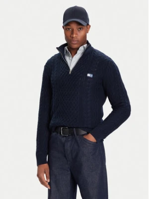 Tommy Jeans Sweter DM0DM22103 Granatowy Regular Fit