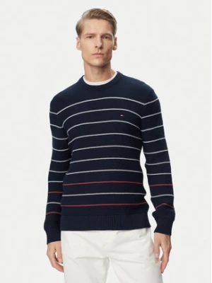 Tommy Jeans Sweter DM0DM23384 Granatowy Slim Fit