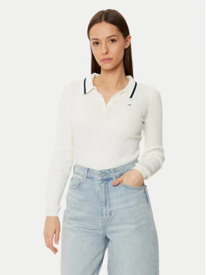Tommy Jeans Sweter DW0DW19887 Écru Slim Fit