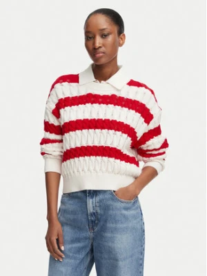 Tommy Jeans Sweter DW0DW22926 Czerwony Loose Fit