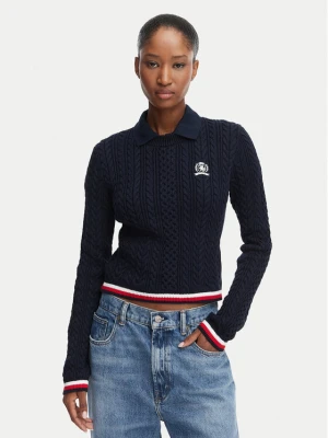 Tommy Jeans Sweter DW0DW22933 Granatowy Regular Fit