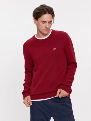 Tommy Jeans Sweter Essential DM0DM11856 Czerwony Regular Fit