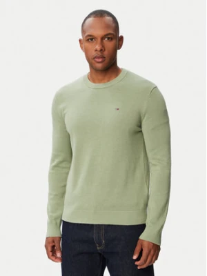 Tommy Jeans Sweter Essential DM0DM22853 Zielony Slim Fit