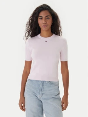 Tommy Jeans Sweter Essential DW0DW19336 Różowy Regular Fit