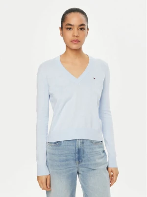 Tommy Jeans Sweter Essential DW0DW19888 Błękitny Regular Fit Niebieski jasny