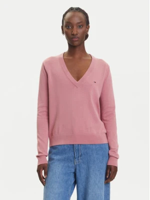 Tommy Jeans Sweter Essential DW0DW19888 Różowy Regular Fit