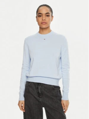 Tommy Jeans Sweter Essential DW0DW20159 Błękitny Regular Fit