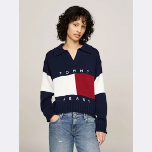 Tommy Jeans Sweter FLAG RUGBY | Relaxed fit | z dodatkiem wełny