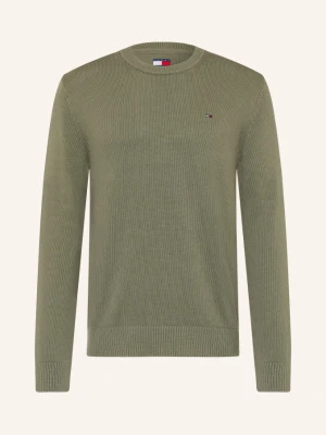 Tommy Jeans Sweter gruen OLIWKOWY