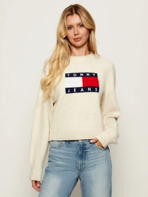 Tommy Jeans Sweter | Loose fit | z dodatkiem wełny