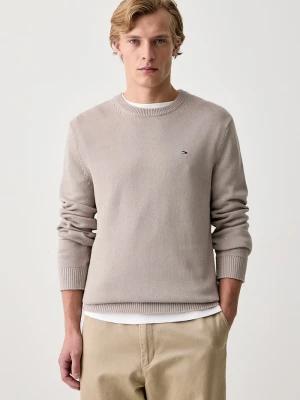 Tommy Jeans sweter męski bawełniany beżowy