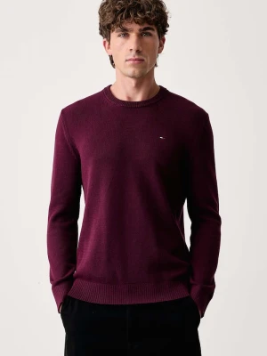 Tommy Jeans sweter męski bawełniany bordowy