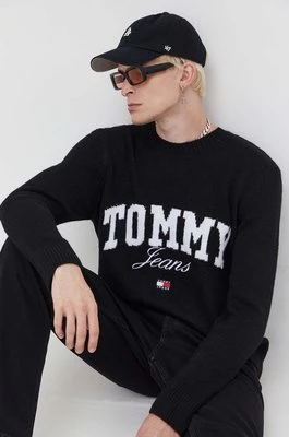 Tommy Jeans sweter męski kolor czarny