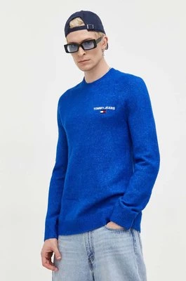 Tommy Jeans sweter męski kolor niebieski