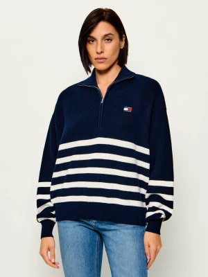 Tommy Jeans Sweter | Oversize fit granatowy