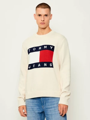 Tommy Jeans Sweter | Regular Fit kremowy