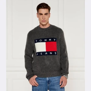 Tommy Jeans Sweter | Regular Fit | z dodatkiem wełny