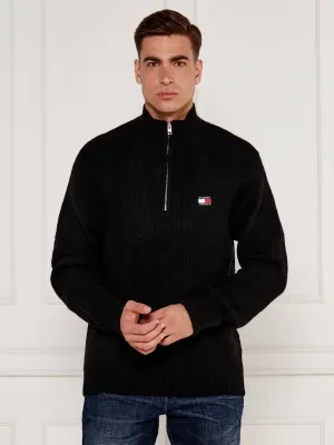 Tommy Jeans Sweter | Regular Fit | z dodatkiem wełny