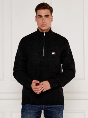 Tommy Jeans Sweter | Regular Fit | z dodatkiem wełny