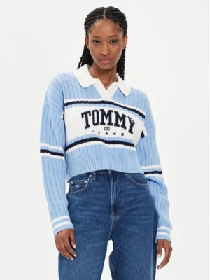 Tommy Jeans Sweter Varsity DW0DW19235 Niebieski Relaxed Fit