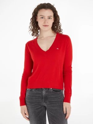 TOMMY JEANS Sweter w kolorze czerwonym rozmiar: XL