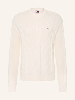 Tommy Jeans Sweter weiss BIAŁY