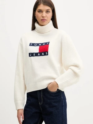 Tommy Jeans sweter z domieszką wełny